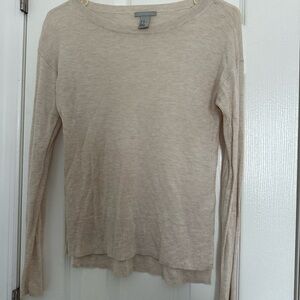 H&M Light Beige Long Sleeve Top